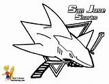 Coloring Hockey Sharks Jose Pages San Nhl Logos Kids Print Sheets Shark Book Colouring Printable Team Yescoloring Color Symbols Canucks sketch template