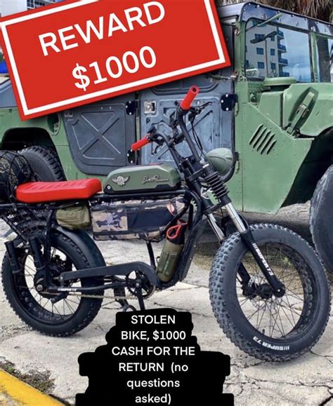 reward  stolen custom super  electric bike  sale  miami beach fl offerup