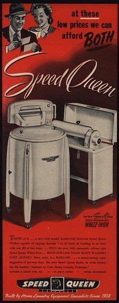 speed queen  vintage ads vintage  washing machine