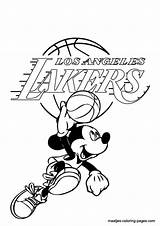 Coloring Pages Lakers Los Angeles Houston Rockets Logo Nba Mickey Mouse Basketball Jazz Utah Drawing La Cleveland Cavaliers Sheets Printable sketch template