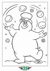 Frosty Snowman Snowball sketch template
