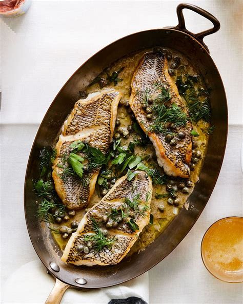 Black Sea Bass With Capers And Herb Butter Sauce Recipe Recipe