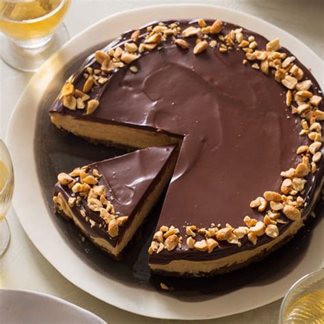 No Bake Peanut Butter Cheesecake With Dark Chocolate Ganache
