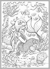 Colorir Sirena Dover Adultos Livros Mermaids раскраски Goodridge Sereias Vk источник sketch template