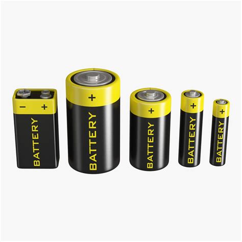 batteries set cgtrader