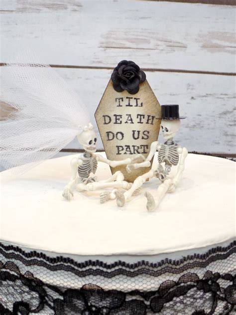 Till Death Do Us Part Wedding Cake Topper Bride And Groom Etsy