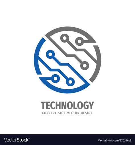 electronic technology logo design royalty  vector