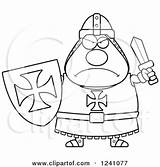 Templar Coloring Clipart Battle Designlooter Cory Thoman Chubby Mad Knight Ready Royalty Illustration Vector sketch template