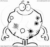 Asteroid Smiling Coloring Clipart Cartoon Depressed Outlined Vector Thoman Cory Royalty Clipartof sketch template
