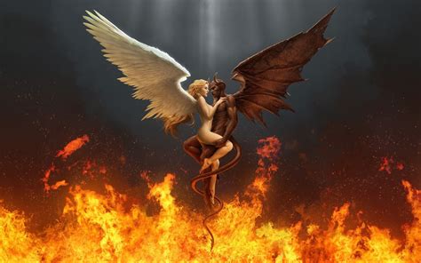 heaven and hell mood pictures in 2019 angel wallpaper fire demon fantasy demon