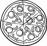 Pizza Coloring Pages Hut Getdrawings sketch template