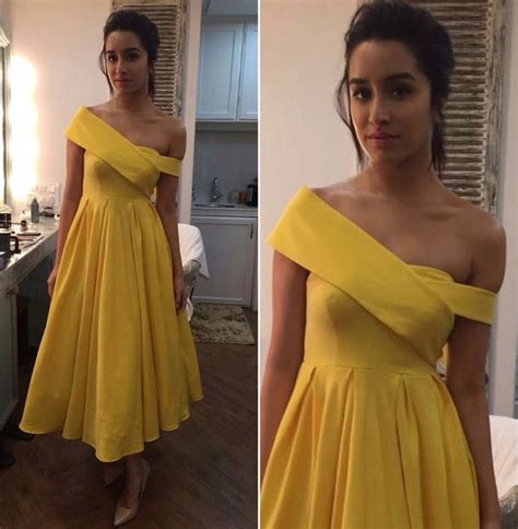 Shraddha Kapoor Yellow Dress Bollywood Fashion Indian Fashion