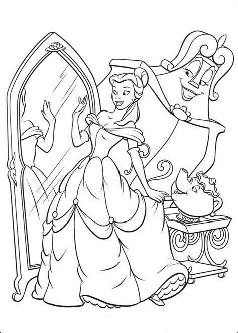 printable beauty   beast coloring pages  kids