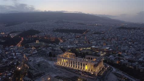 athens greece aerial acropolis drone temple stock footage sbv  storyblocks