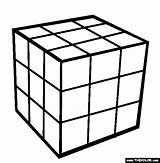 Cube Rubiks Coloring Pages Popular Most sketch template