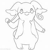 Pokemon Audino Xcolorings Deerling sketch template