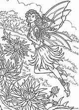 Coloring Pages Fairy Adult Adults Garden Printable Color Print Detailed Graphic Intricate Forest Faerie Evil Fairies Sheets Getcolorings Colouring Paper sketch template