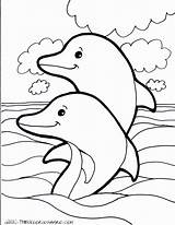 Dolphin Coloring sketch template