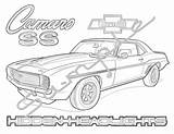 Ss Camaro Coloring 1969 Chevy sketch template
