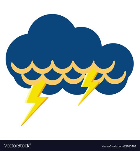 isolated thunderstorm weather icon royalty  vector image
