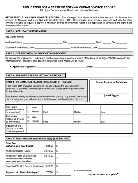 printable divorce papers  michigan