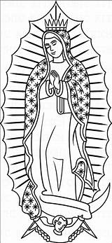 Guadalupe Coloring Virgen La Pages Lady Comments Color sketch template