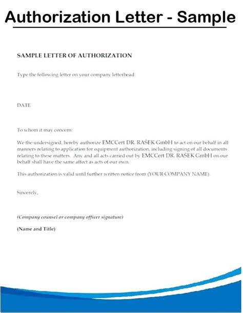 authorization letter template authorization letter template  bank