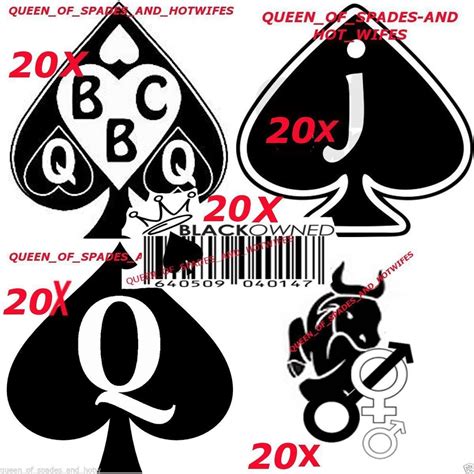 qos bbc only blacked queen of spades logo g string thong tanga audacia