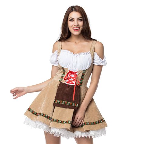 aldult woman oktoberfest sexy beer girl costume german bavarian beer