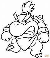 Bowser Coloring Pages Paper Mario Jr Getcolorings Color sketch template