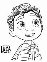 Luca Paguro Pixar Colorironline Coloringpagesonly sketch template
