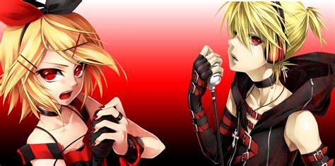 blonde hair bow cuffs headphones kagamine len kagamine rin