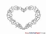 Coloring Wreath Pages Printable Flowers Valentine Valentines Sheet Title sketch template