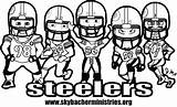 Coloring Pages Steelers Football Nfl Printable Team Logo Player Helmet Players Drawing Titans Tennessee Pittsburgh Texans Houston Saints Orleans Kids sketch template