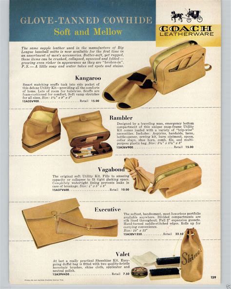 paper ad coach leatherware kangaroo travel bag scuffs slippers portfolio ebay coach