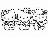 Coloring Kitty Hello Book Pages Printable Friends Popular sketch template