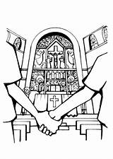 Church Wedding Coloring Pages sketch template
