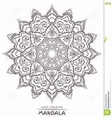 Vector Ethnic Mandala Elements Decorative Coloring Preview sketch template