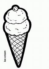 Ice Cream Coloring Pages Printable Cone Drawing Kids Letter Clipart Mickey Mouse Library Popular Edupics Printablee Coloringhome Large sketch template