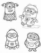 Minions Afdrukbare Kleuren sketch template