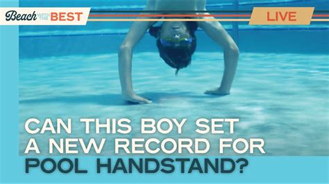 breaking new pool handstand record set in myrtle beach youtube