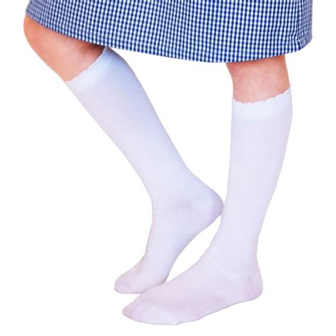 organic cotton knee high school socks white ecooutfitters