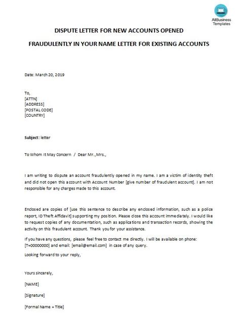 write   identity theft banking dispute letter
