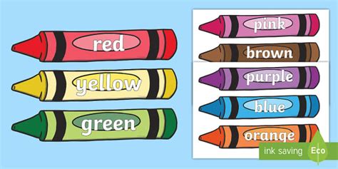 crayon template printable word recognition twinkl