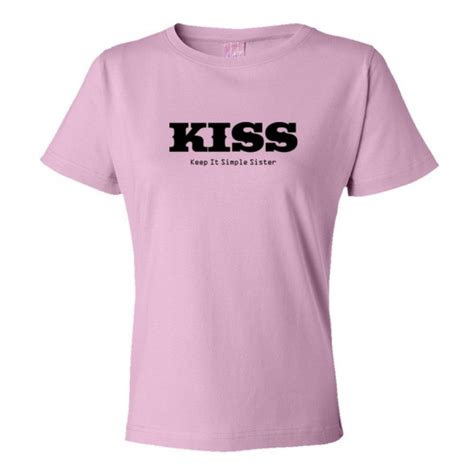 Womens Kiss Keep It Simple Sister Tee Shirt