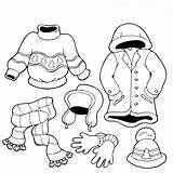 Coloring Winter Pages Clothes Popular Clothing sketch template