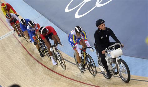 olympic track cycling pacer  custom  riding slowly   york times