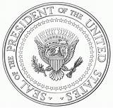 Coloring Seal President States United America Kids Sheet sketch template