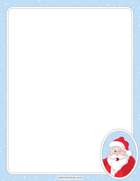 printable santa claus stationery  writing paper   downloads