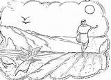 Sower Coloring Pages Parable Mark sketch template